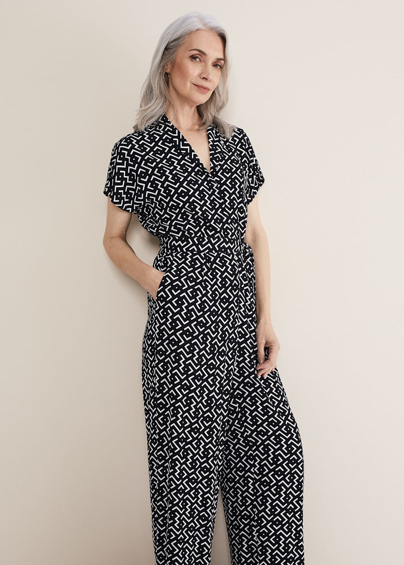 Down and counting striped jumpsuit cheap