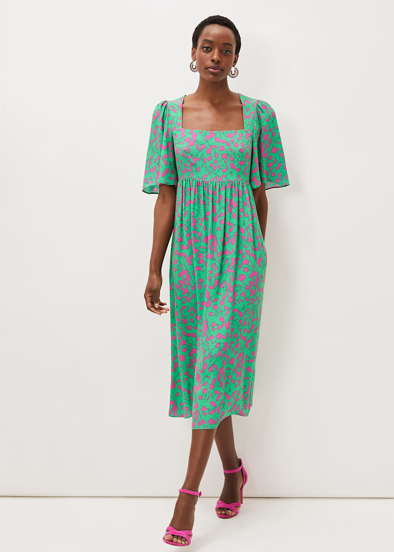 Ayesha Zebra Print Midi Dress