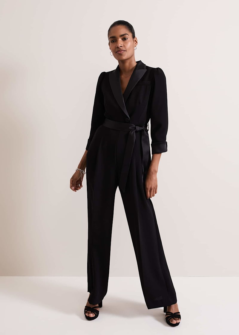 Womens Jumpsuit Long Sleeves, Jumpsuit Women Formal, Wedding Jumpsuit  Women, Elegant Jumpsuit Women, Jumpsuit With Belt, Black Jumpsuit -   Sweden