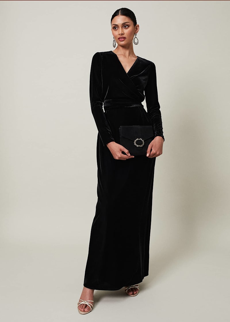 Black wrap dress cheap formal