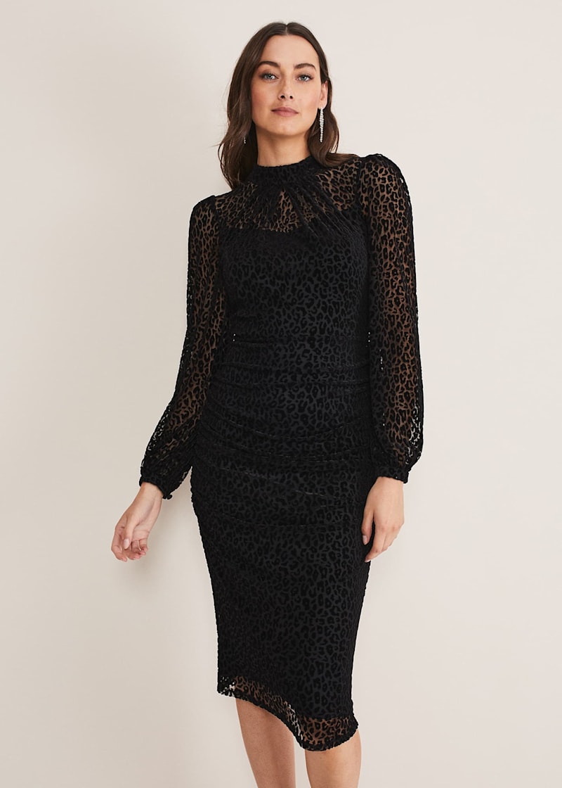 Capriana Leopard Burnout Dress | Phase Eight UK