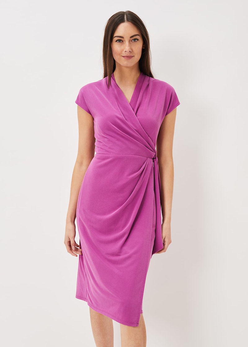 Mauve wrap dress online