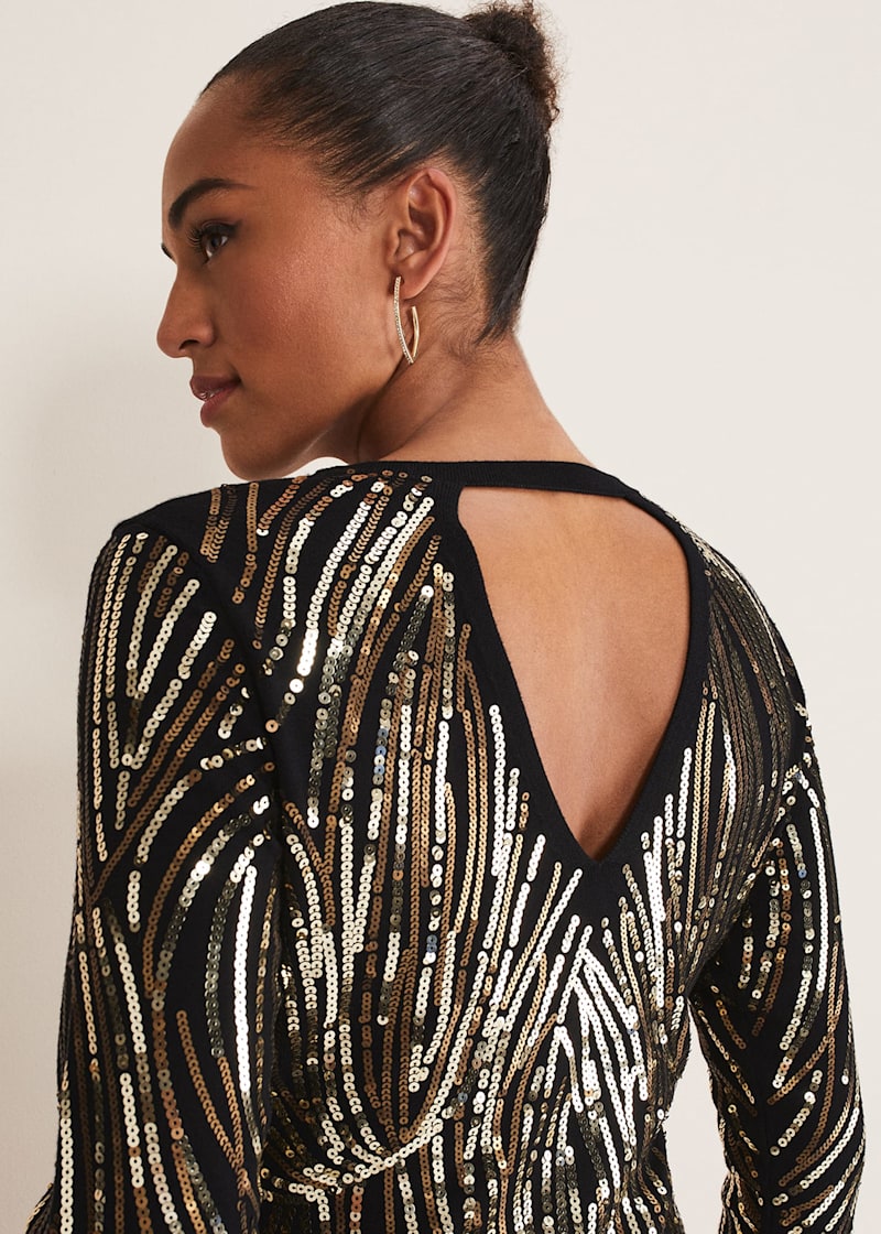 Sequin sales knit dress