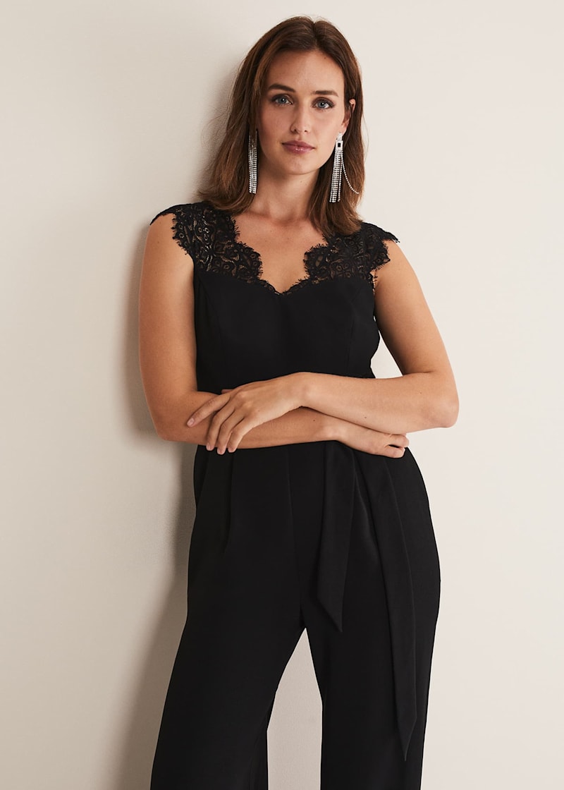 Lace detail jumpsuit new arrivals
