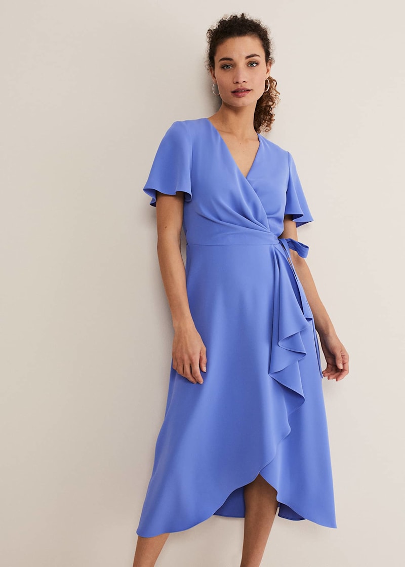 Wrap around midi dress on sale
