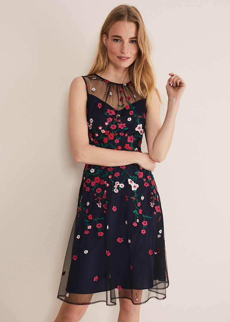 Oasis ditsy floral skater dress sales
