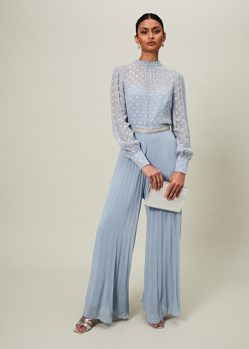Jumpsuit with pleated trousers on sale
