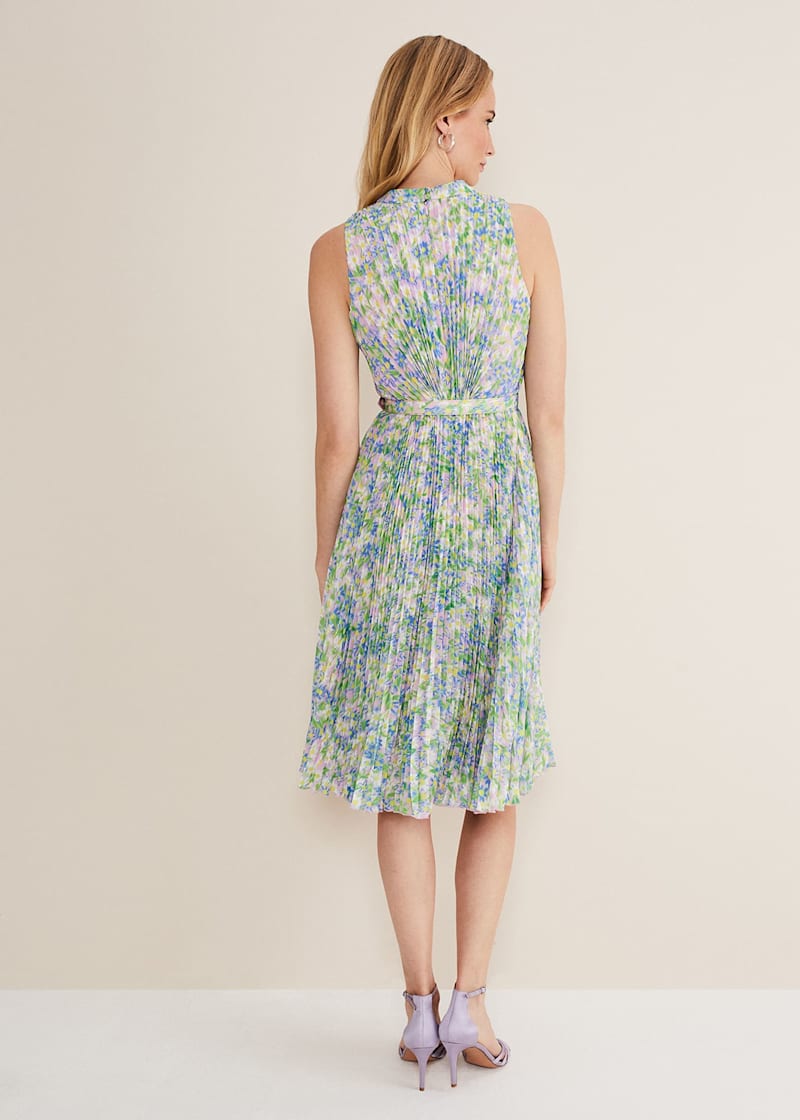 Warehouse daisy ruffle midi dress shop
