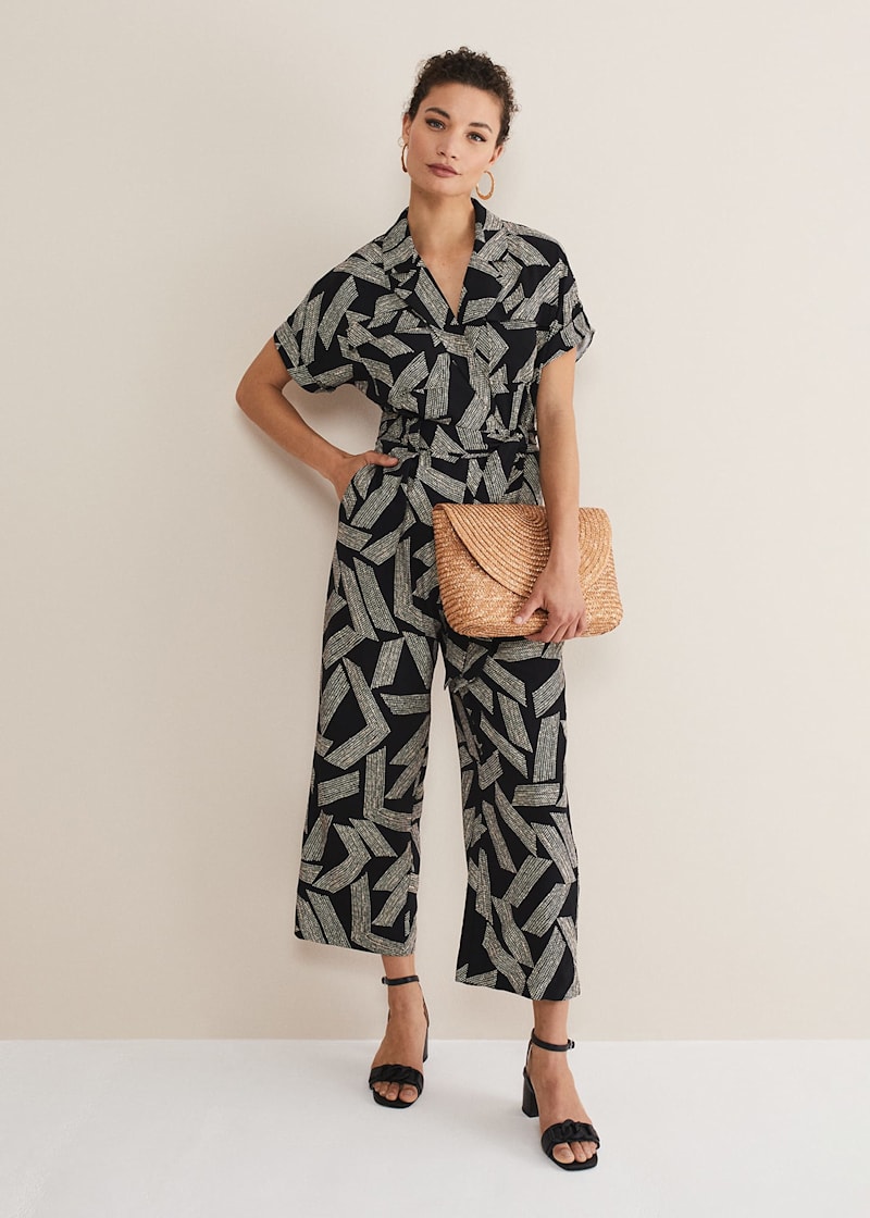 Snake print jumpsuit 2025 new look
