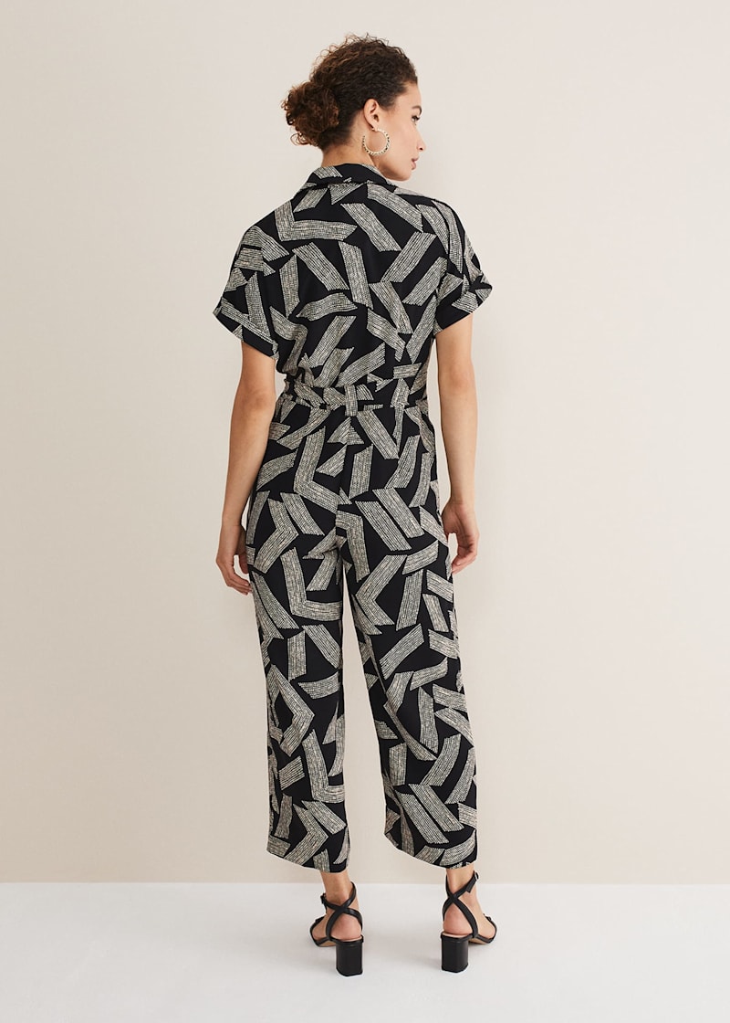 Constance Abstract Wide Leg Jumpsuit