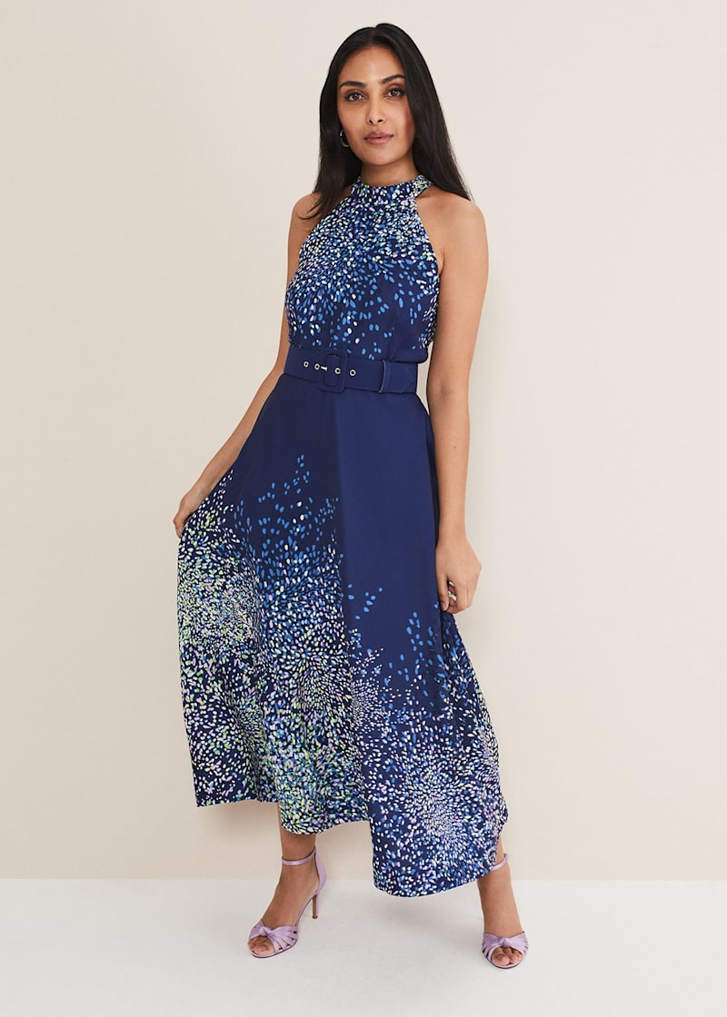 Petite Clea Ditsy Midi Dress