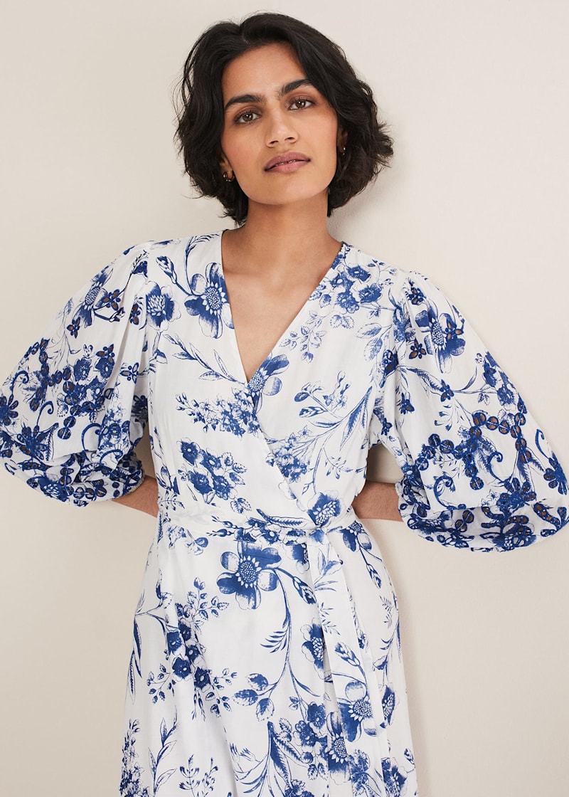 Abriella Floral Broderie Midi Dress