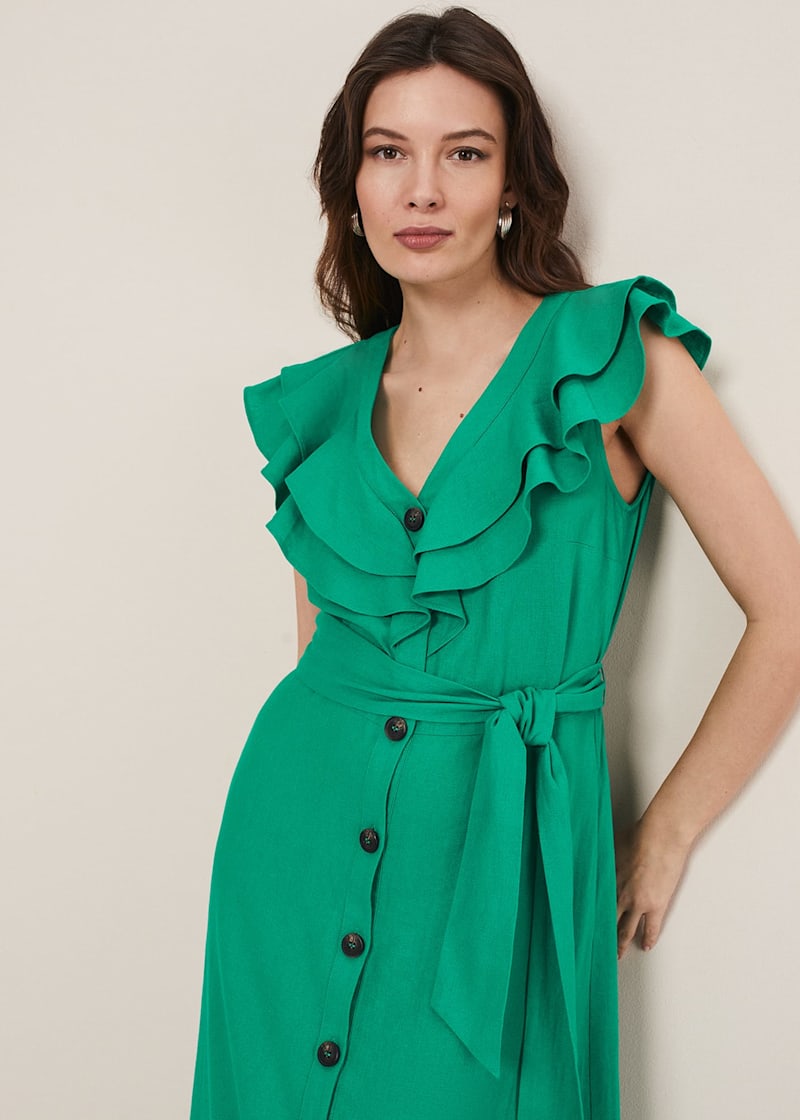 Phase eight green wrap dress outlet