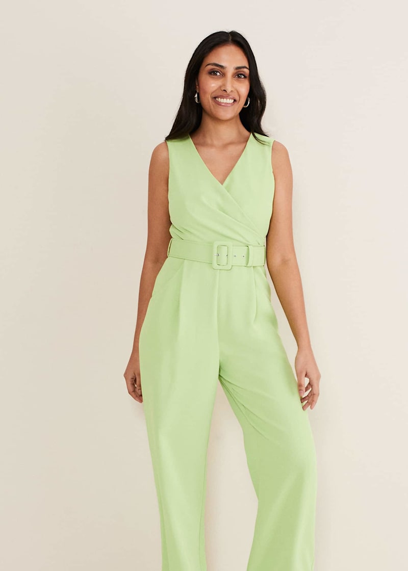 Petite Lissia Green Wide Leg Jumpsuit