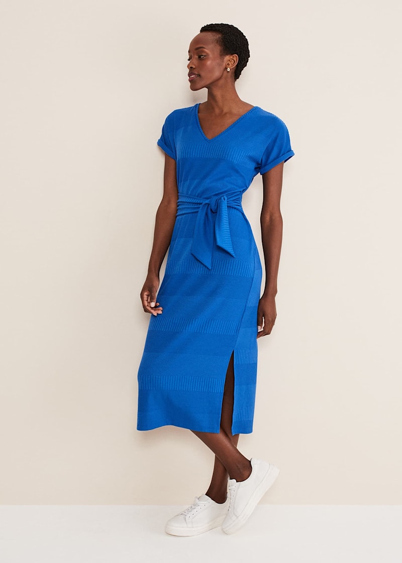 Jersey midi wrap dress discount