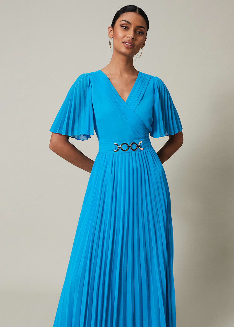 Yasmina Pleated Maxi Dress
