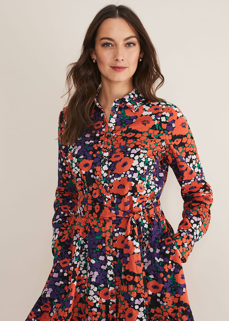 Aubine fluid floral maxi dress online