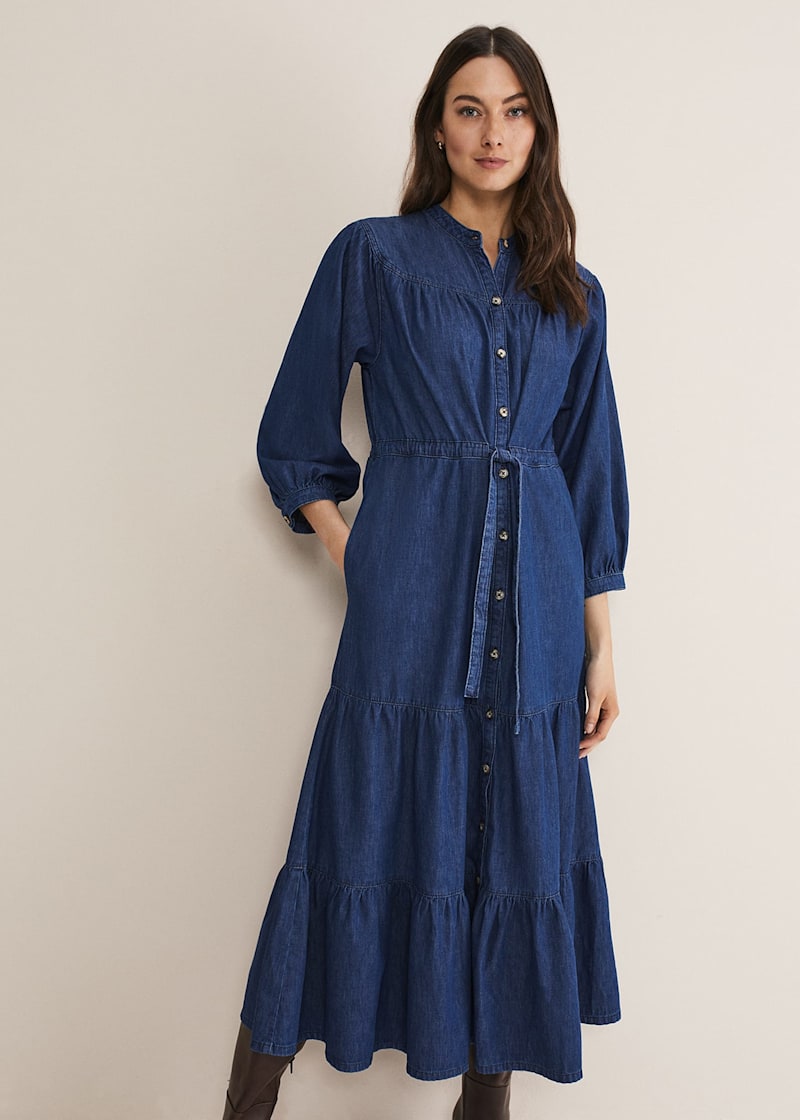 Phase 8 denim hotsell dress