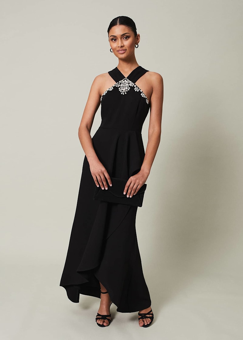 Danica Black Embellished Maxi Dress