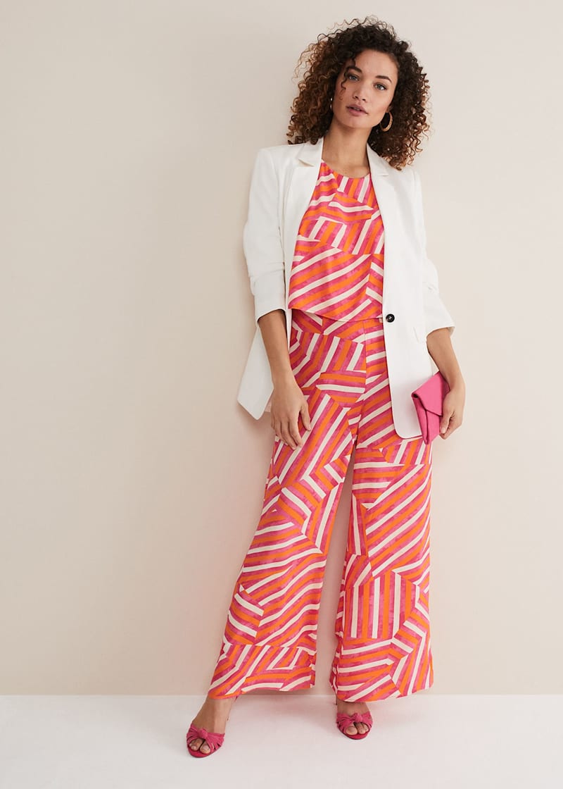 Aubrey Striped Wide Leg Jumpsuit