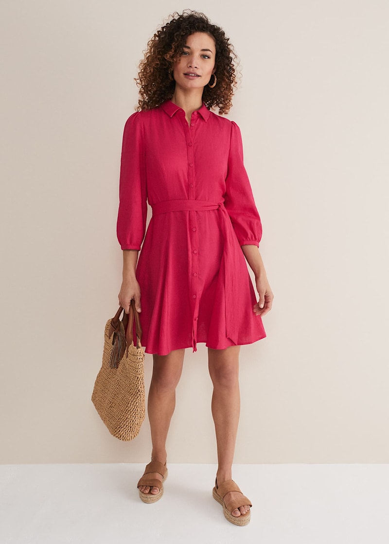 Trenery linen shirt dress sales