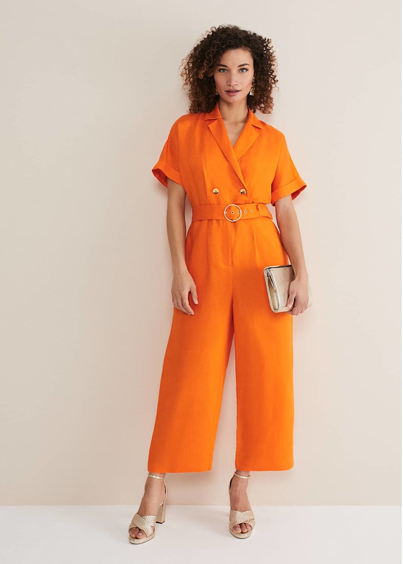Phase eight yellow jumpsuit top