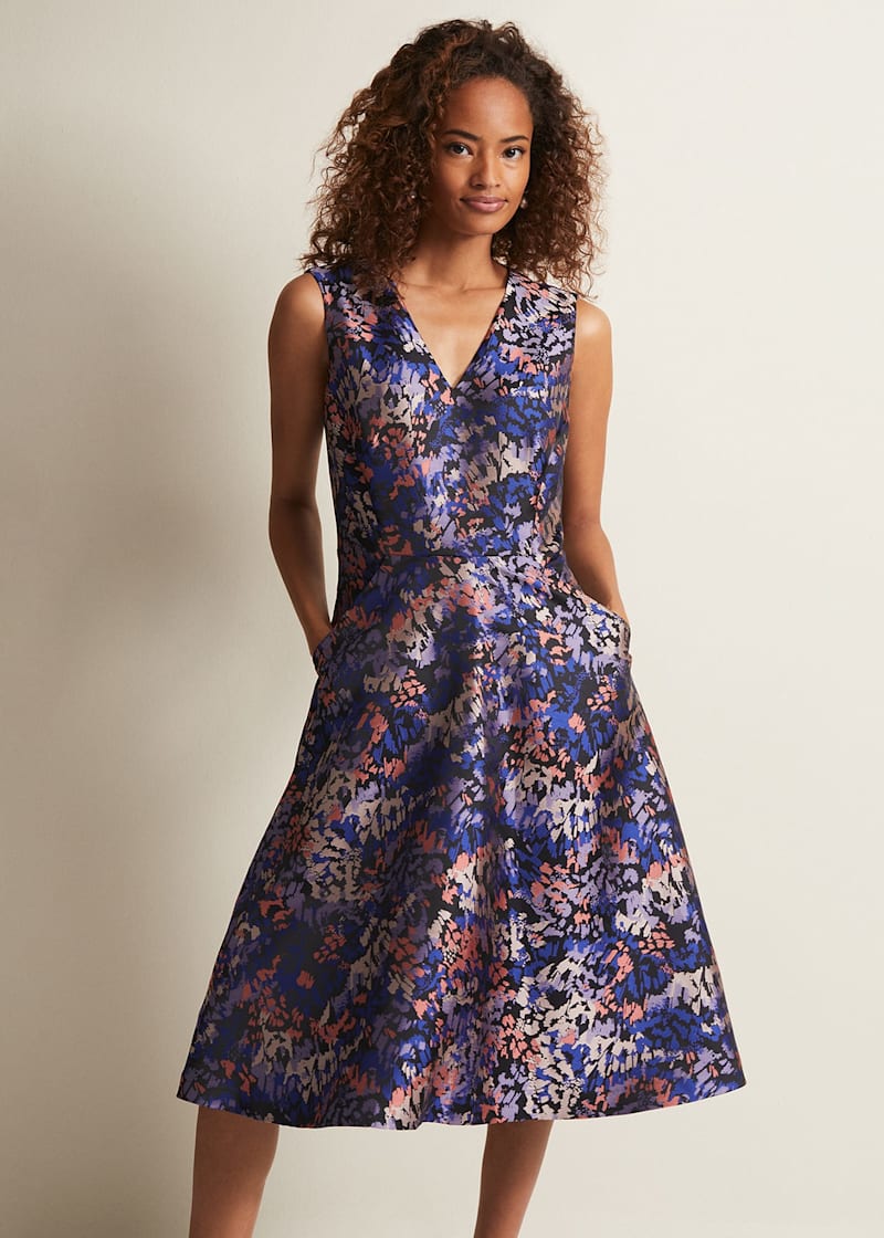 Jacquard cocktail cheap dress