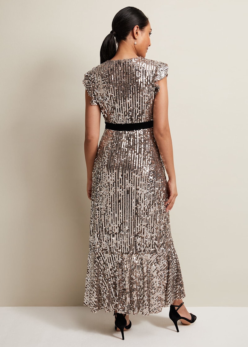 Sequin maxi online dress petite