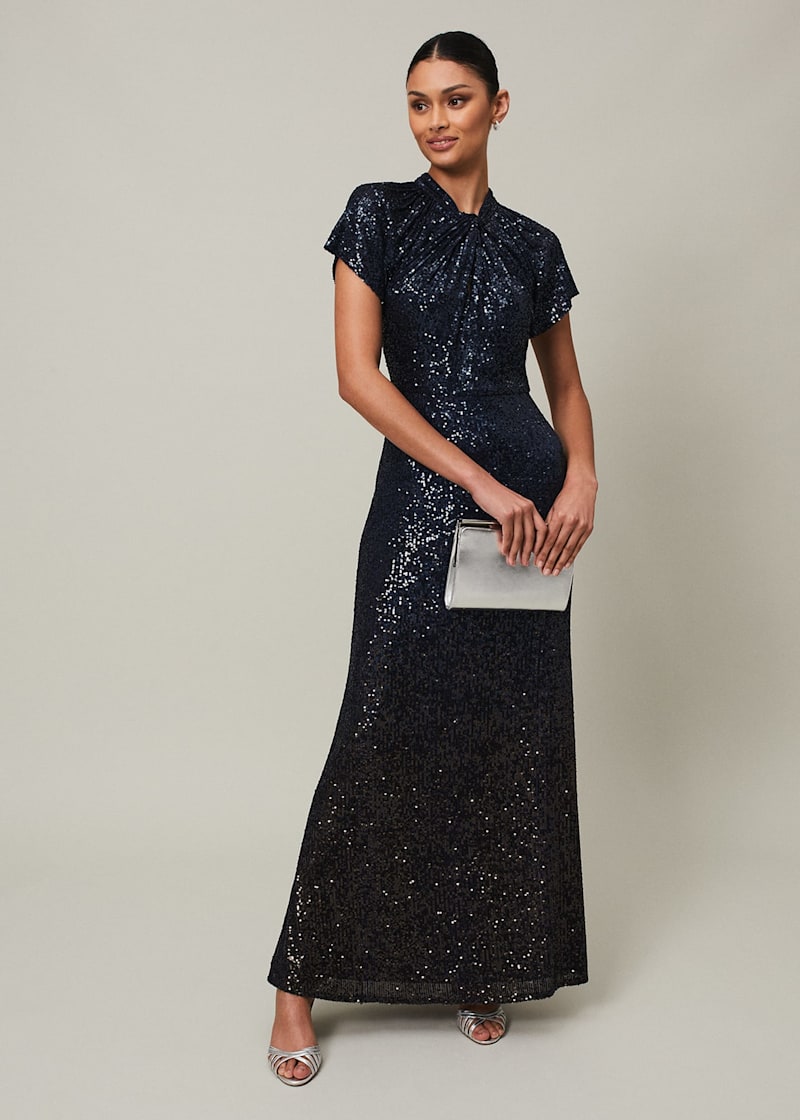 Ombre sequin maxi dress best sale