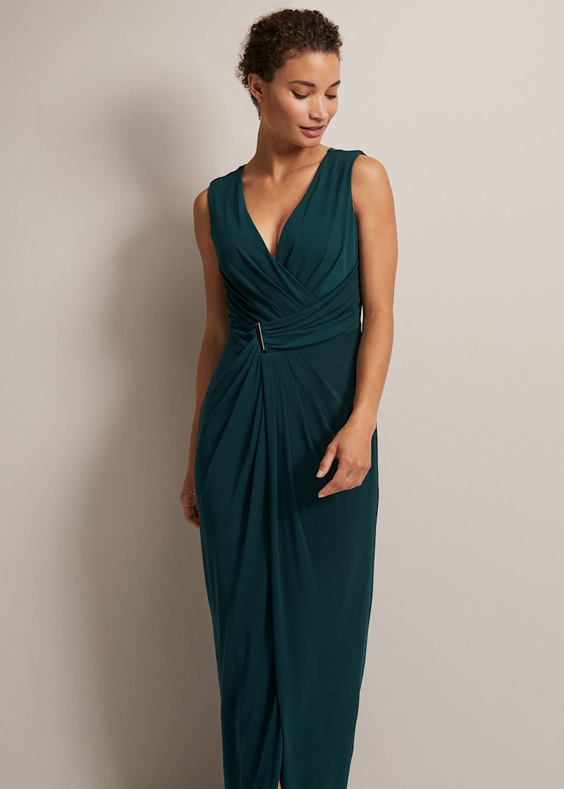 Christabel Dark Green Maxi Dress