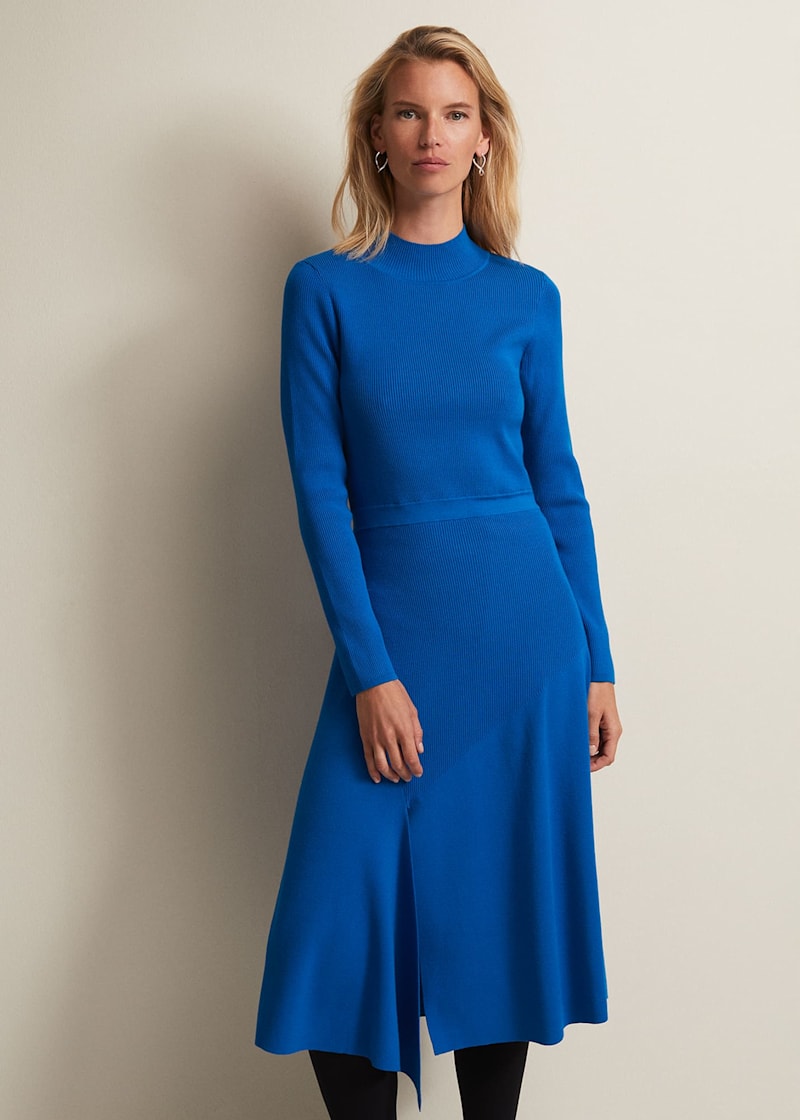 Bright Blue Fit & Flare Midi Dress | Phase Eight | Phase Eight UK