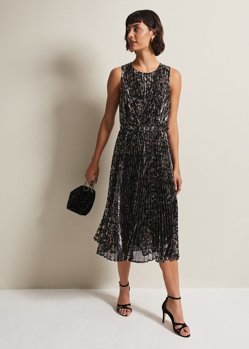 Leopard sequin dresses deals
