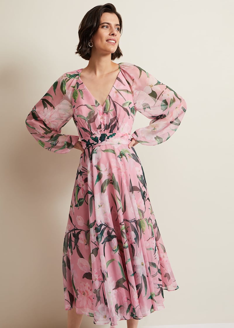 Lina wrap maxi dress store
