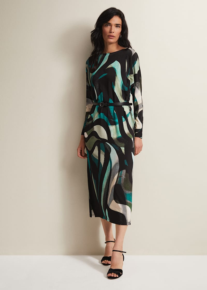 Long sleeve batwing dress clearance