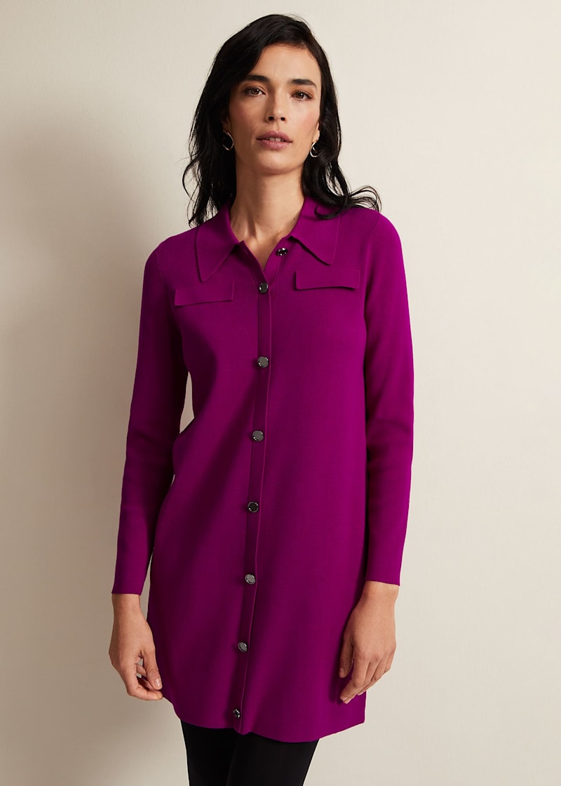 Azealia Fine Knit Tunic Mini Dress