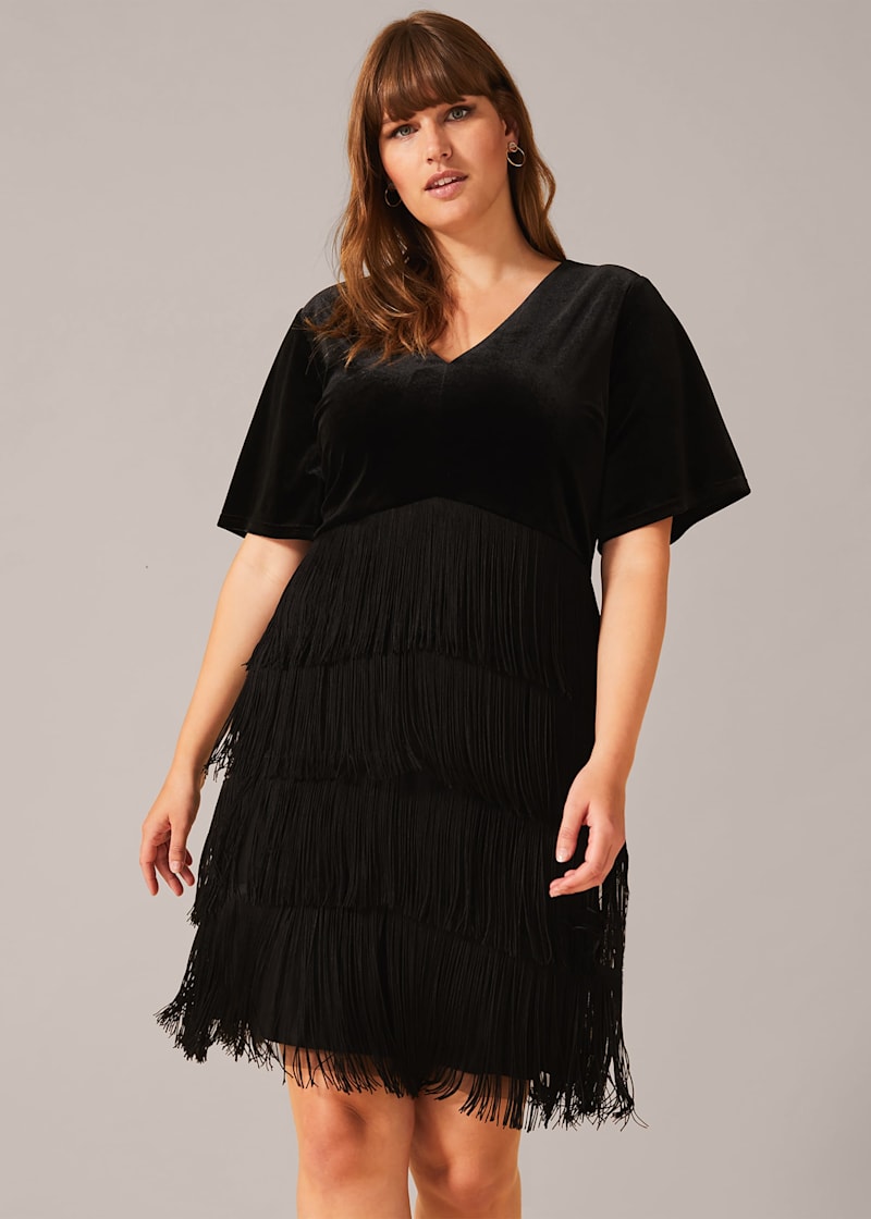 Women's plus size fringe dress new arrivals
