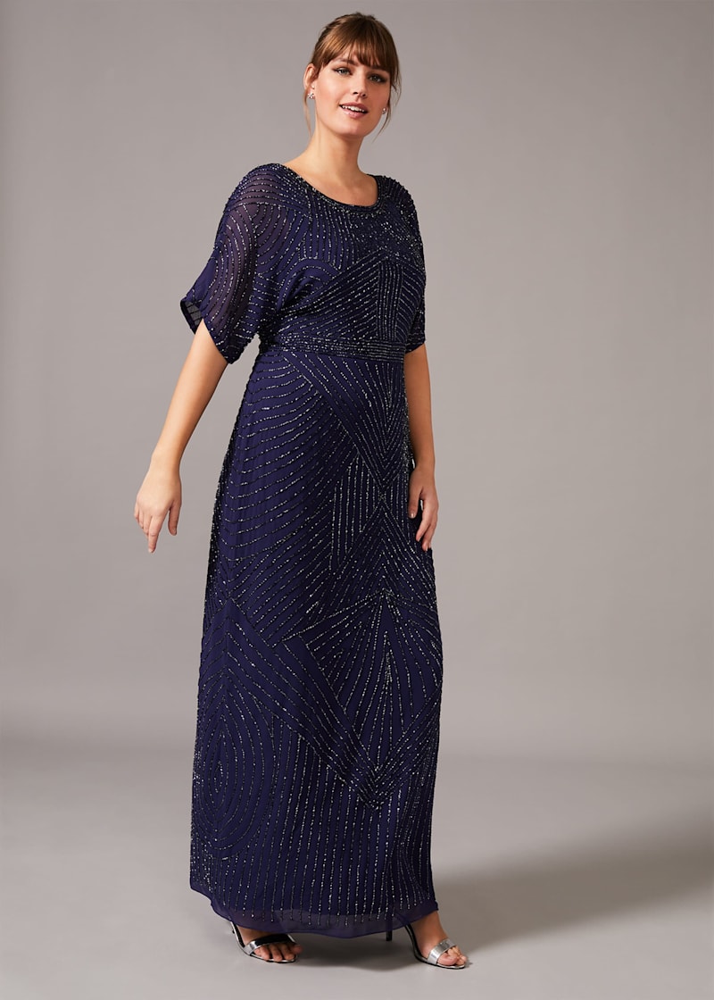 Plus size beaded maxi dress outlet