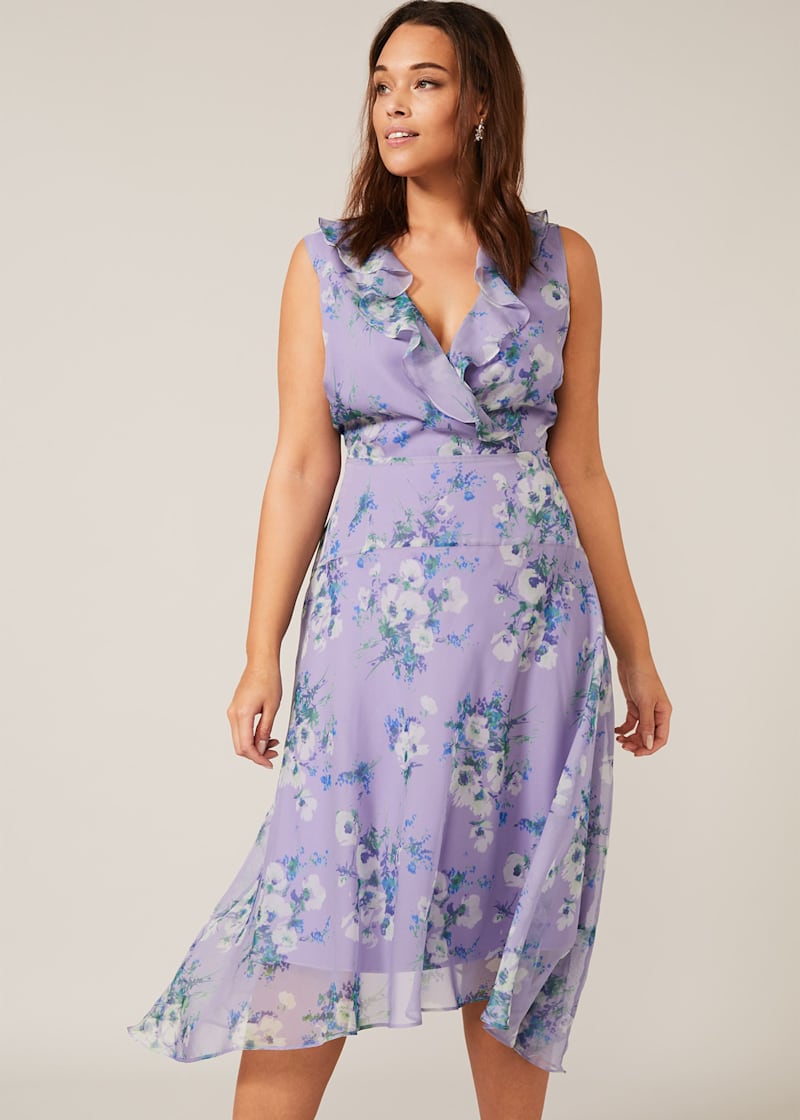 Lilac frill online dress