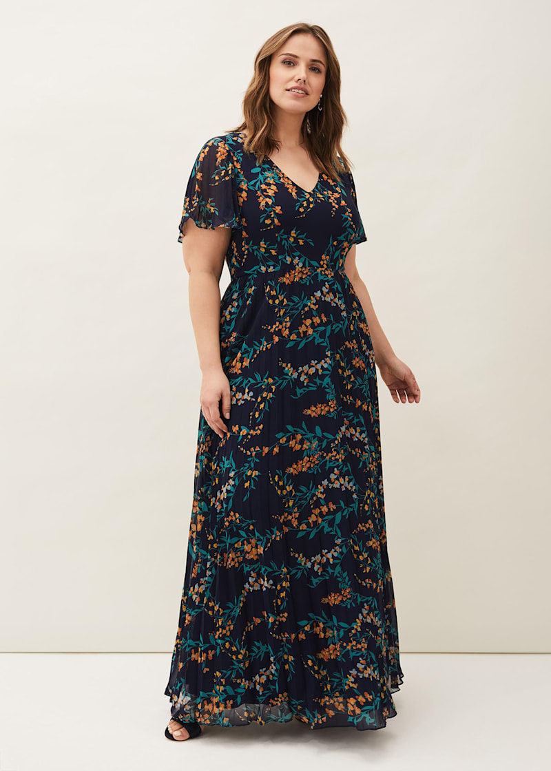 Ladies floral maxi dress outlet