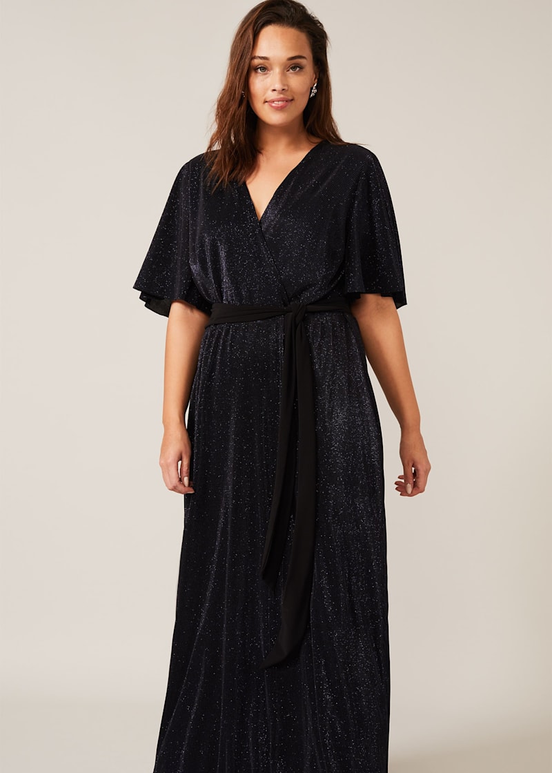 Maxi plisse dress online