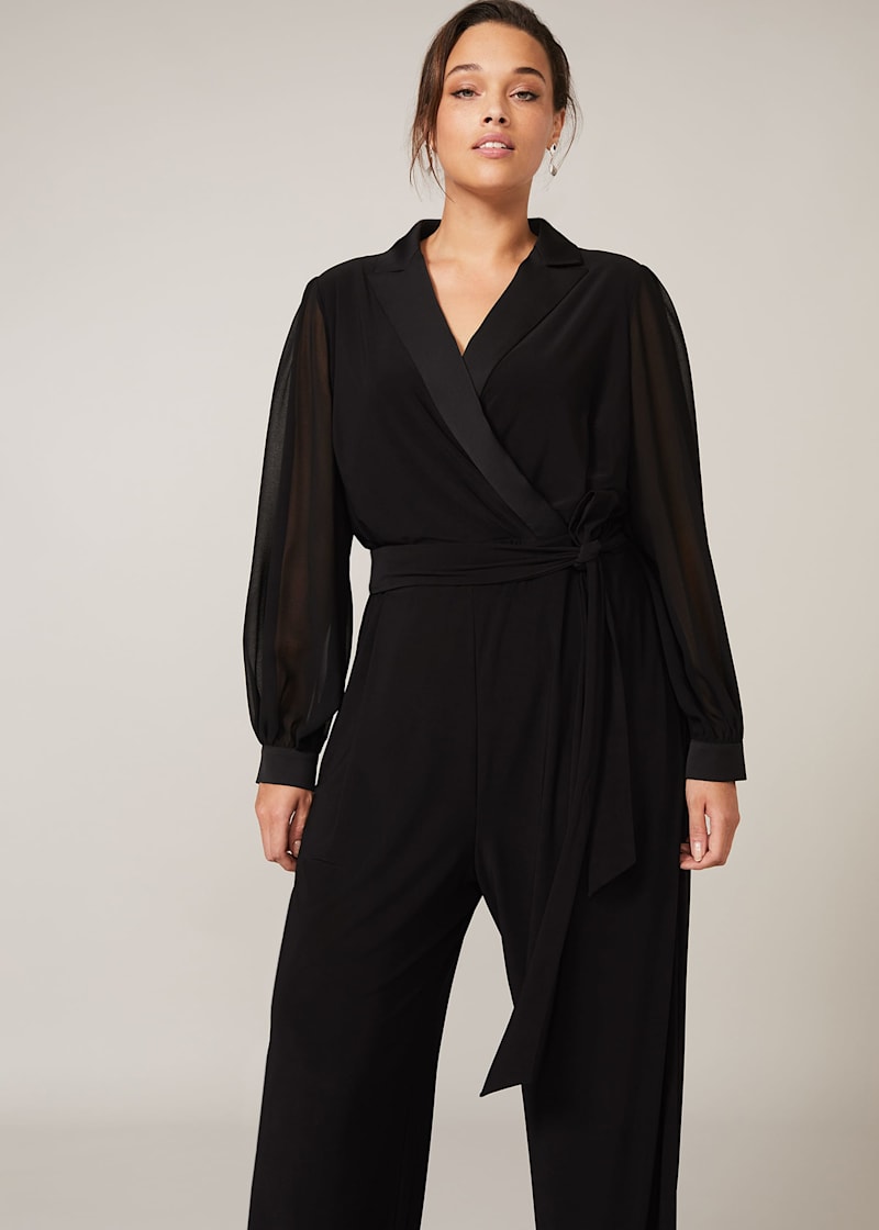 Plus size tuxedo jumpsuit 2025