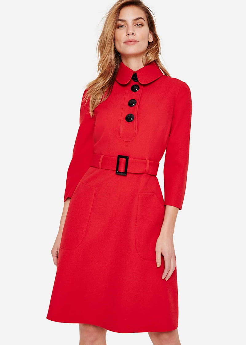 Adie button detail shop dress