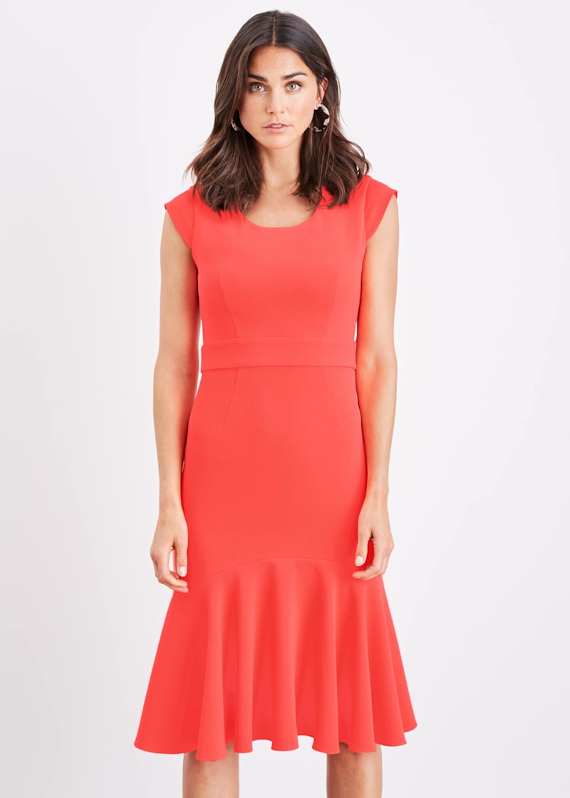 Abree Fitted Peplum Hem Dress