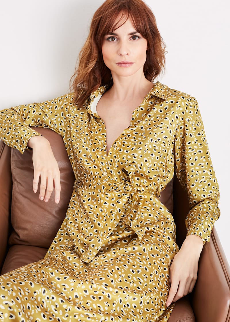 Damsel in a new arrivals dress leopard coat