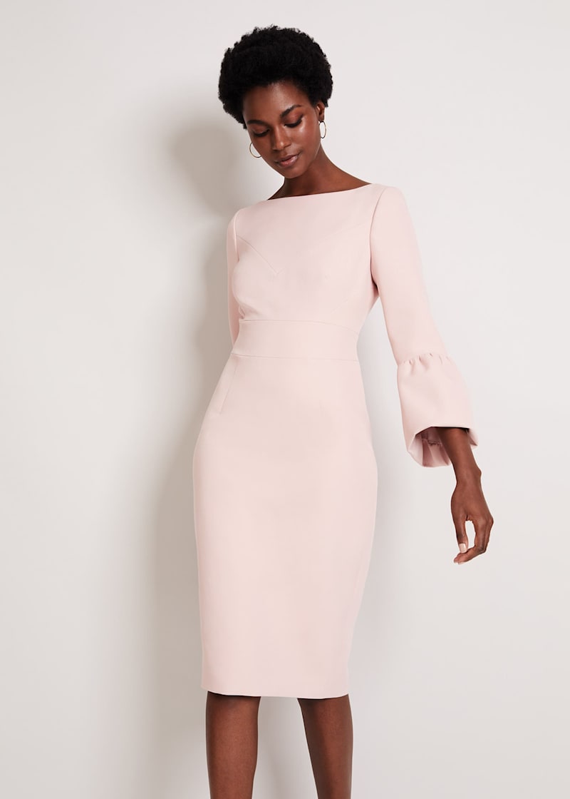 Elin Fluted Sleeve Dress