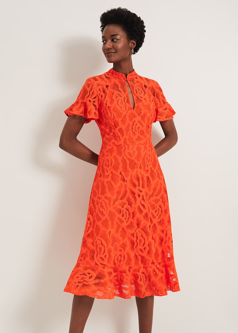 Damsel in a dress red store