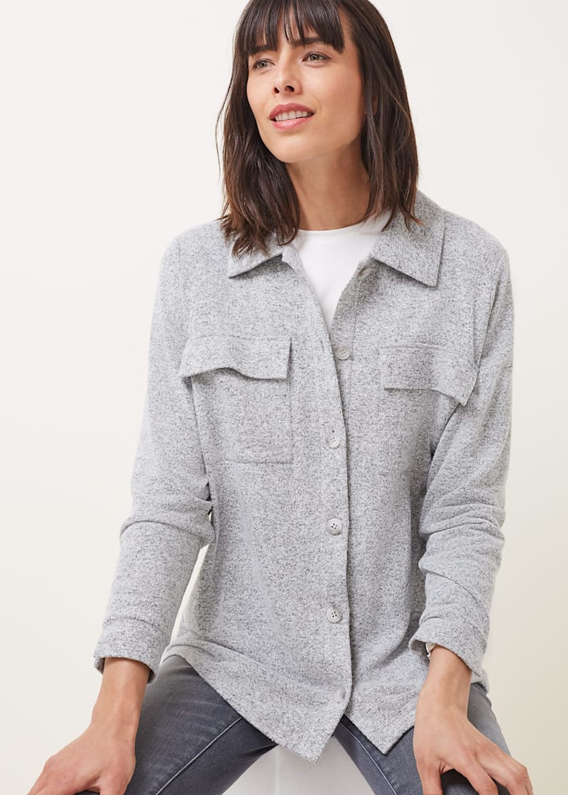 Grey shacket on sale