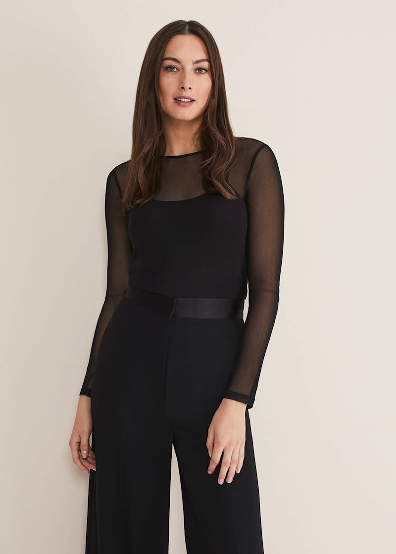 Mesh top jumpsuit top