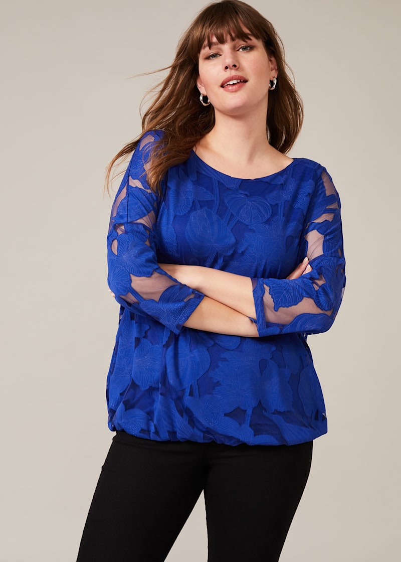 Plus size bubble hem blouse sale