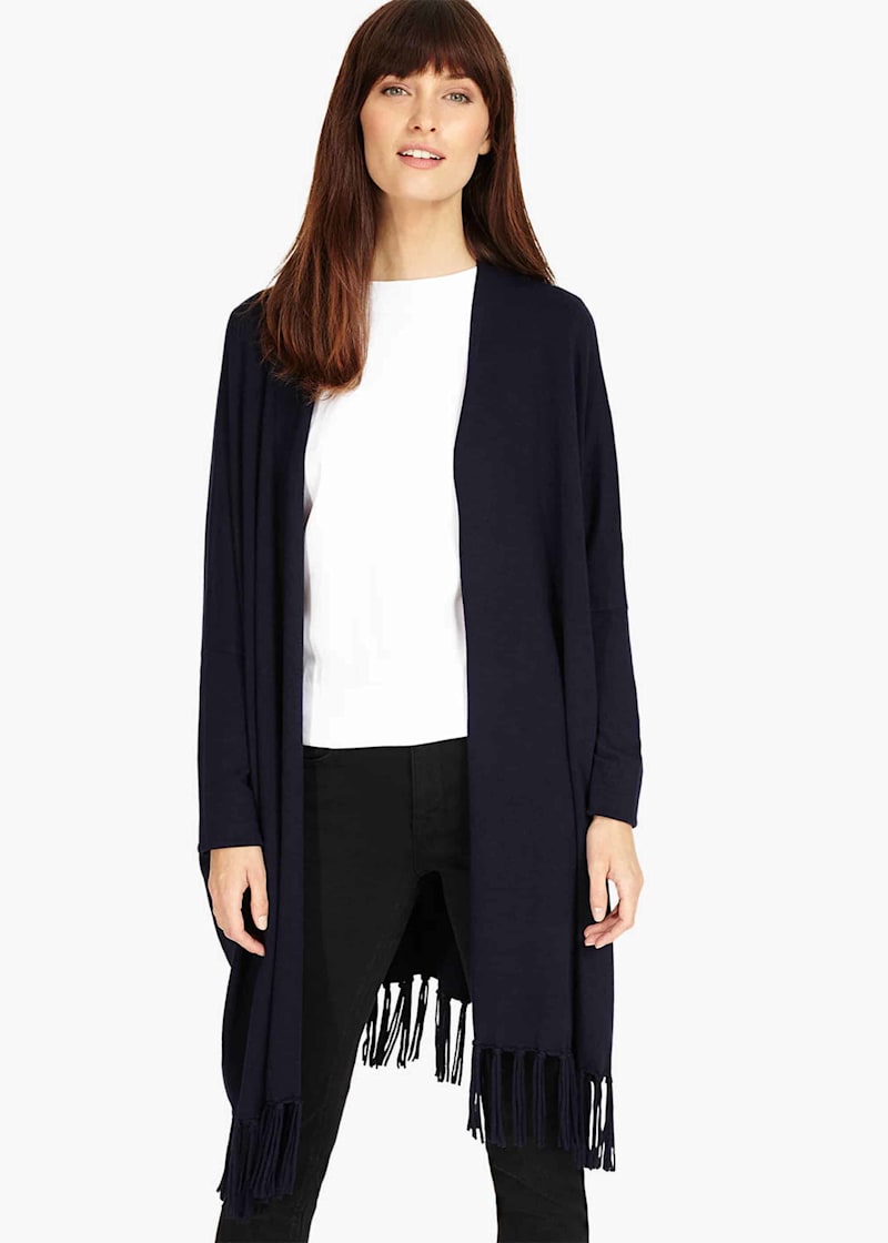 Tassel hem cardigan new arrivals